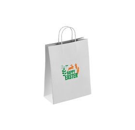 Bolsas de Papel 180x80x240mm Blanco Springtime Joy