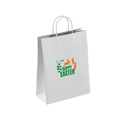 Sacs Papier 250x100x320mm Blanc Springtime Joy