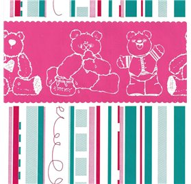 Papel de Embrulho 70cm Teddy Strip's