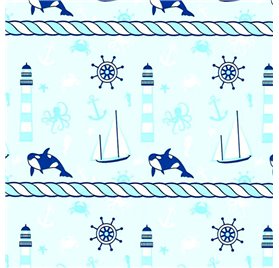 Papel de Embrulho 70cm Ocean Wonders