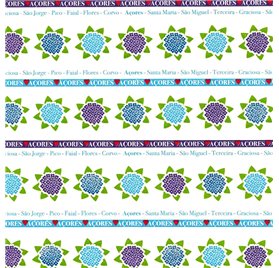Papel de Embrulho 70cm Azorean Bloom