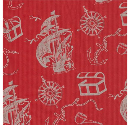 Papel de Embrulho 70cm Nautical Sketch