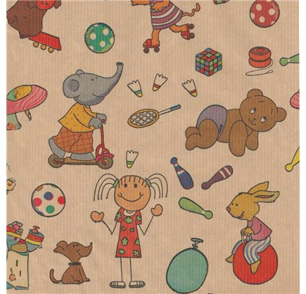 Papel de Embrulho 70cm Teddy's Playtime