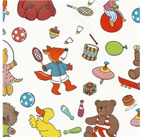 Papel de Embrulho 70cm Teddy's Playtime