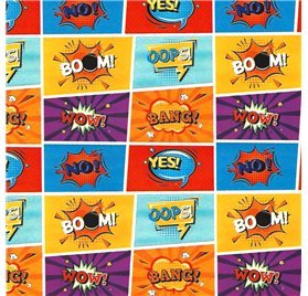 Papel de Embrulho 70cm Comic Burst