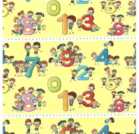 Papel de Embrulho 70cm Numerical Playtime