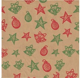 Papel de Embrulho 70cm Christmas Charm