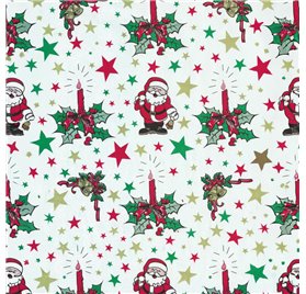 Papel de Embrulho 70cm Santa's Cheer