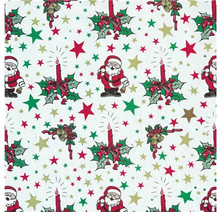 Papel de Embrulho 70cm Santa's Cheer