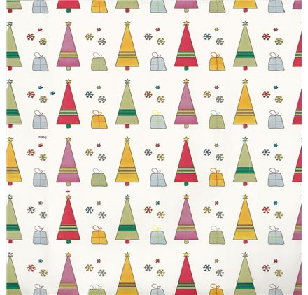 Papel de Embrulho 70cm Crimson Snowflake