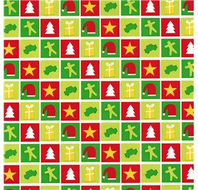 Papel de Embrulho 70cm Festive Patchwork