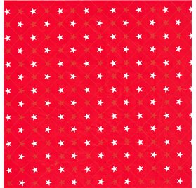 Papel de Embrulho 70cm Holiday Red Stars