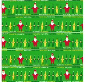 Papel de Embrulho 70cm Santa's Cheer Grid