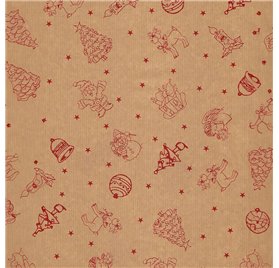 Papel de Embrulho 70cm Crimson Starlight