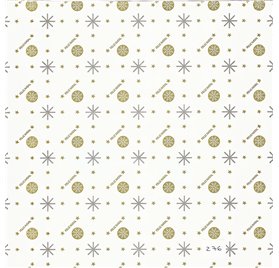 Papier Prezentowy 70cm Golden Snowflake