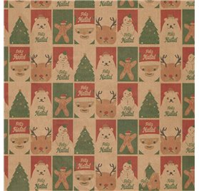 Papel de Embrulho 70cm Festive Red Flurries