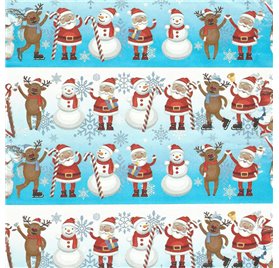 Papel de Embrulho 70cm Santa's Festive Gathering