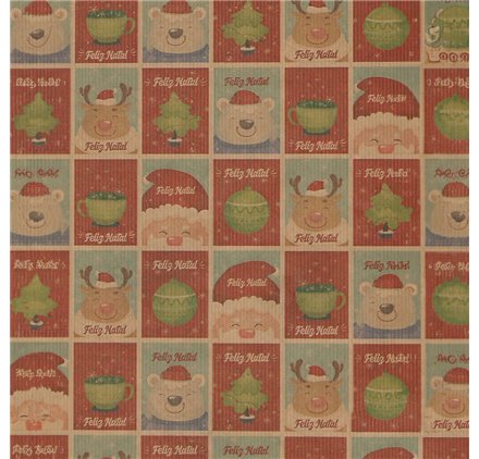 Papier Prezentowy 70cm Santa's Blocks