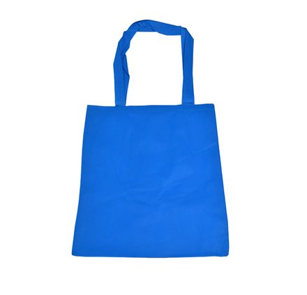 Sacca in TNT con grande manico blu 40x35cm