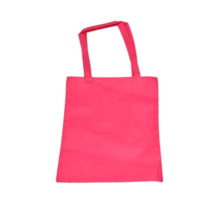 Sacca in TNT con grande manico rosa 40x35cm
