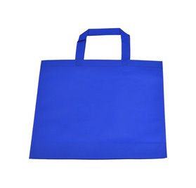 Bolso TNT asa pequeña azul oscuro 35x40cm