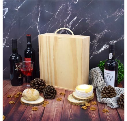 Caixa de madeira para 3 garrafas Rebelde PrimeWood