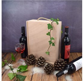 Caixa de madeira para 3 garrafas Rebelde Wood 280x100x345mm