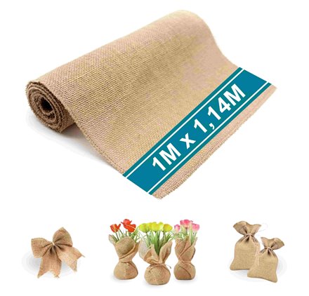 Tecido Juta Rolo 1,14m x 1m