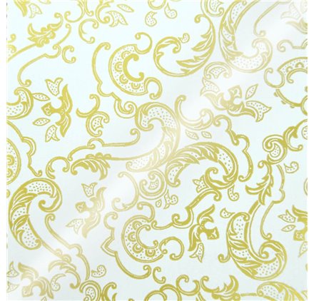 Papel de Embrulho 70cm Golden Paisley Whimsy