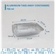 Forma de aluminio c/tampa Retangular 220x155x45mm