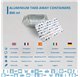 Forma de aluminio c/tampa Retangular 210x140x45mm
