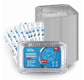 Bandejas de aluminio Rebelde To Go 800ml con tapa