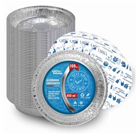 Forma de aluminio c/tampa Redonda 210x45mm 700ml with lid