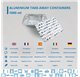Forma de aluminio c/tampa Retangular 215x160x50mm