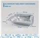 Forma de aluminio c/tampa Retangular 215x160x50mm with lid