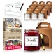 10 Tarros de Vidrio 212ml + Cajas + Etiquetas | E-BOOK GRATIS: 50+ Recetas y Guía