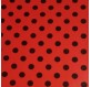 Carta da Regalo Rossa con Pois Neri 62cmx90m