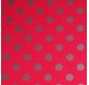 Rotes Geschenkpapier mit Silbernen Punkten 62cmx90m
