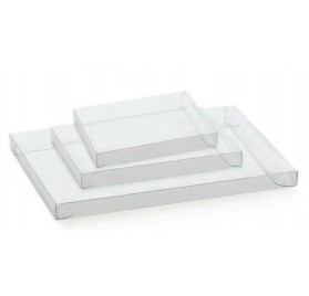 Caixa cassete transparente para bombons e chocolates 225x175x20mm
