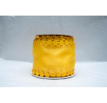 Fita organza amarela