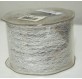 Silbernes Netzband mit Pailletten 62mm x 15m