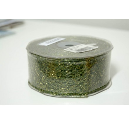 Fita teia verde e ouro