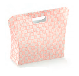 Caixa quadri rosa borsetta new 80x25x80mm
