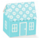 Caixa atelier azul casinha flores 60x40x70mm