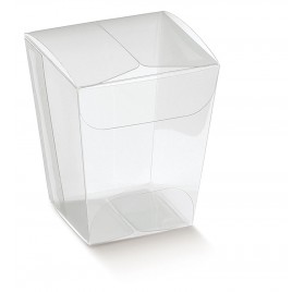 Box palline bianche per 1 bottiglia con finestra