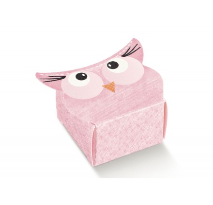 ASTUCCIO GUFO amici rosa 35x35x25