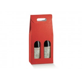 SCAT. 2 BOTTIGLIE F. seta rosso 180x90x385