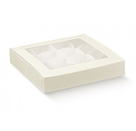 PRATICA c/fin.+ inserto pelle bianco 160x160x30