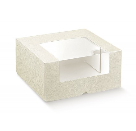 PRONTA c/finestra pelle bianco 250x250x100