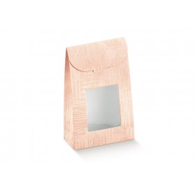 SACCHETTO c/finestra tela rosa 170x70x235